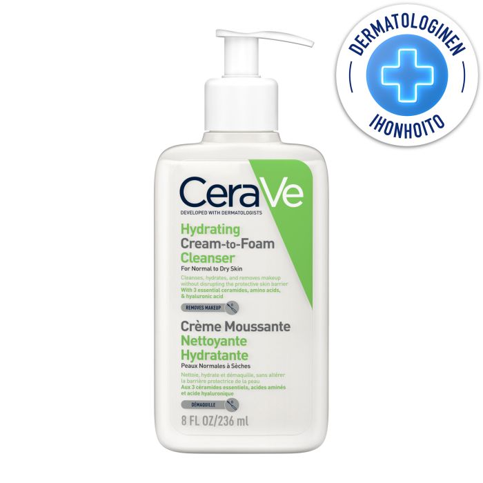 CeraVe Hydrating Cream-to-foam Cleanser puhdistustuote 236 ml kuva 1