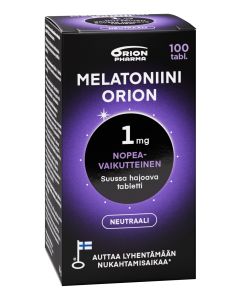 Melatoniini Orion 1 mg suussa hajoava 100 tabl
