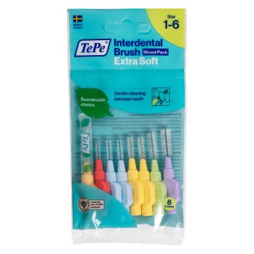 TePe hammasväliharja X-soft Mix pack 8 kpl